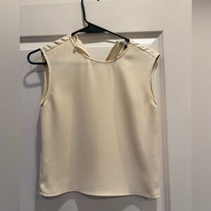 Adolfo Dominguez Cream Sleeveless Blouse